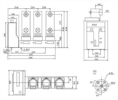 22KV HXGN-12 elektrisk distributionskort